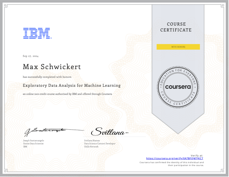 Exploratory Data Analysis for Machine Learning